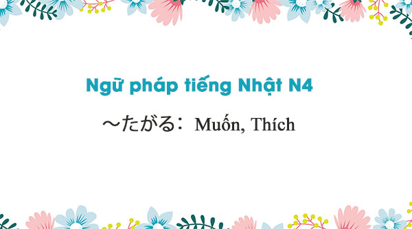 Ngữ pháp N4: ～たがる : Muốn, Thích
