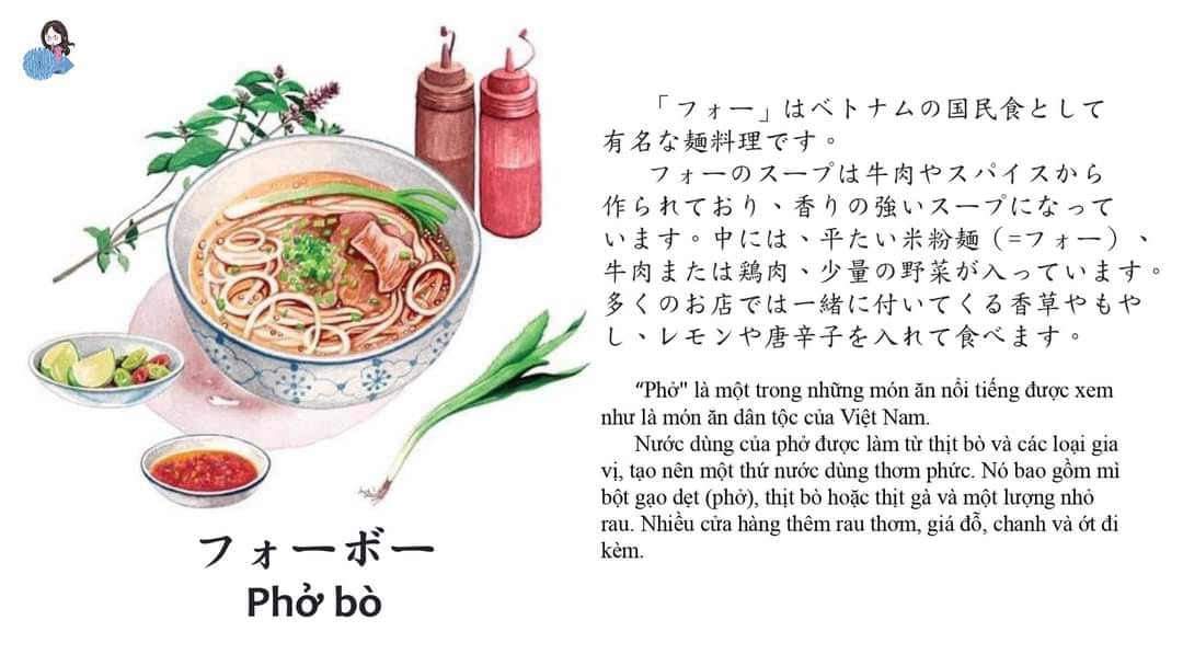 Song ngữ Nhật - Việt) Giới thiệu món ăn Việt Nam
